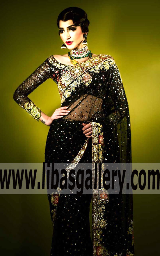 Gorgeous BACCARA ROSE Wedding Saree Dress for Formal and Special Occasions