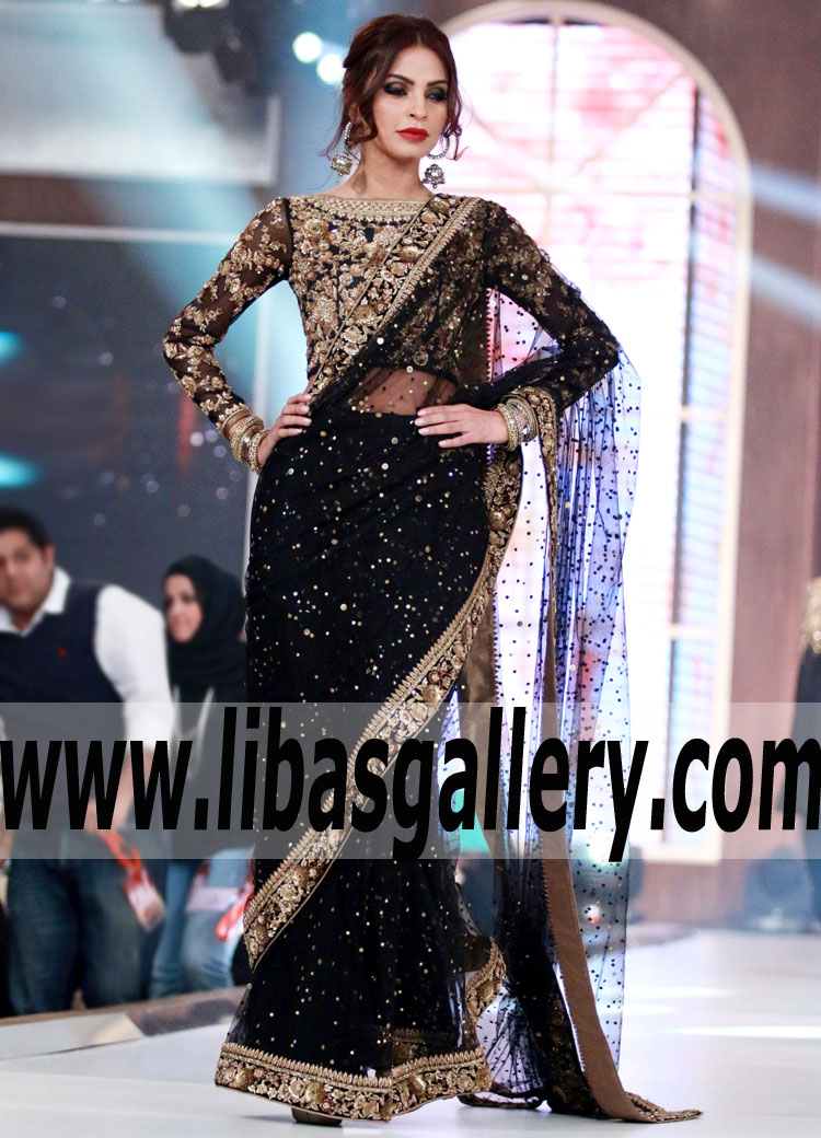 Beautiful Black Tansy Designer Saree