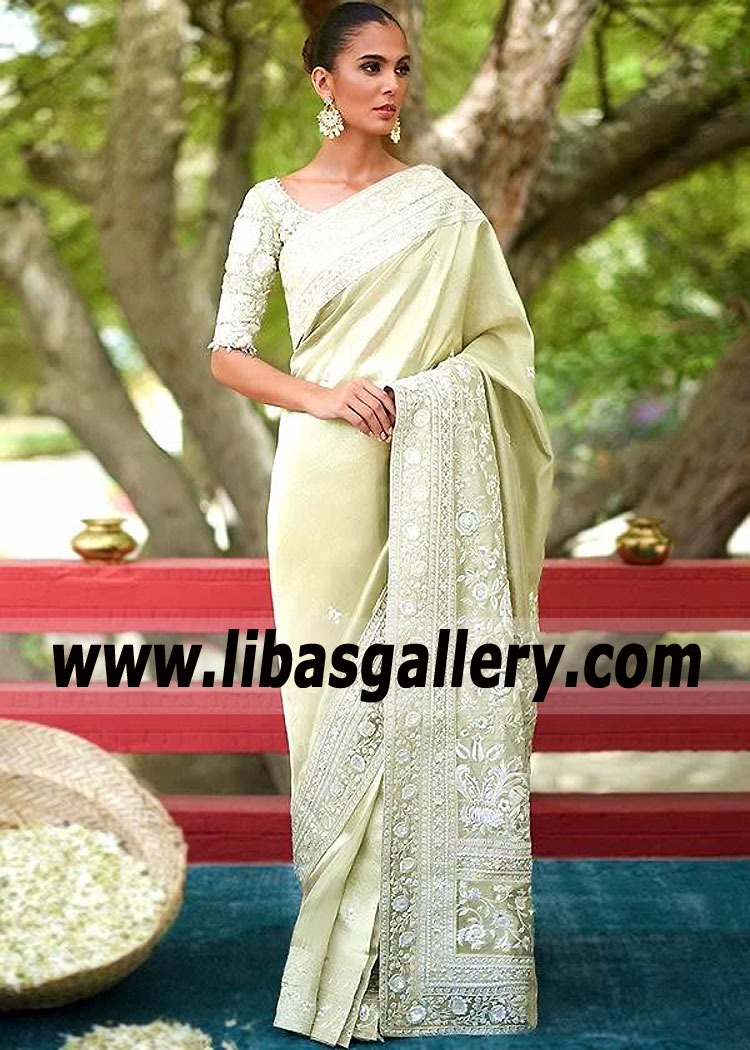 Most Stylish Mother of the Bride Saree Dress Ilford UK Pakistani Designer Saree Dresses
