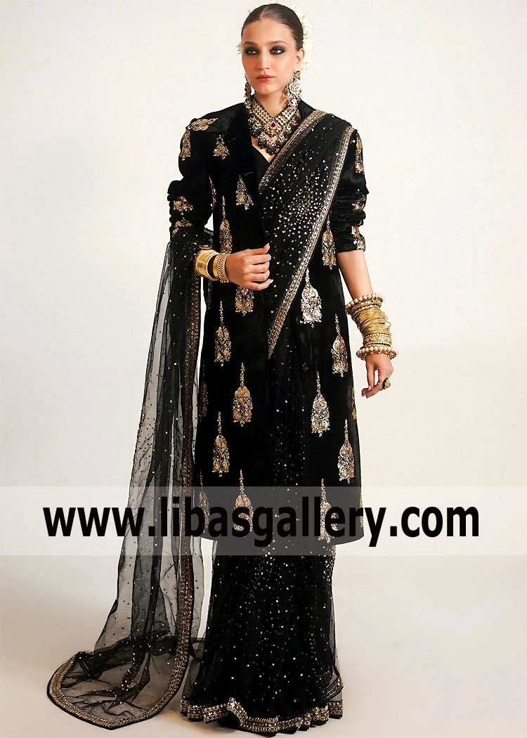 Indian Pakistani Bridal Saree Suits Sydney Australia Buy Designer Bridal Saree with Jacket Suits