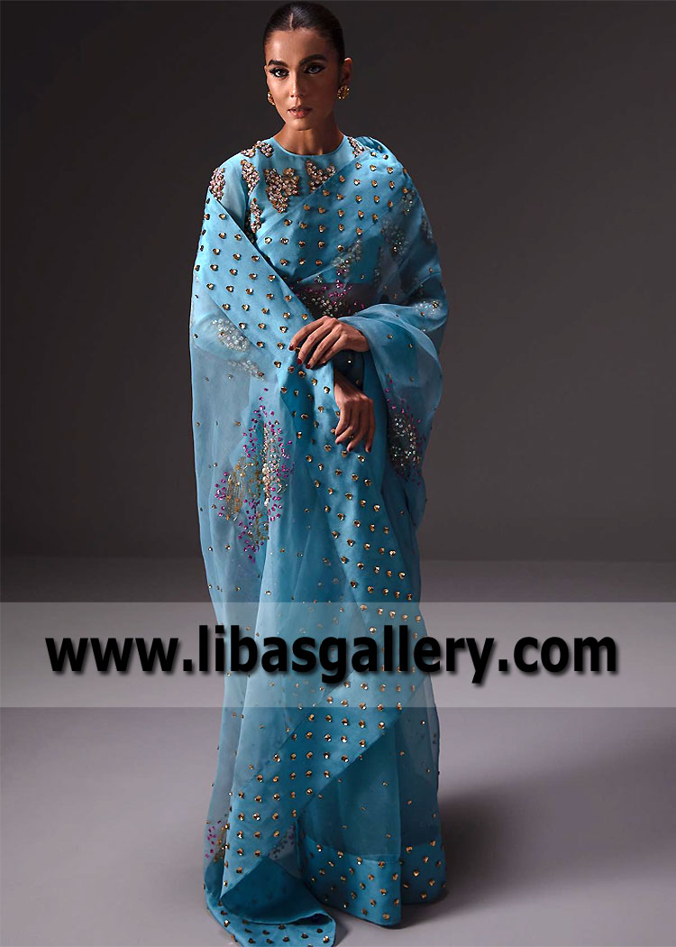 Mother of the Bride Embellished Saree Dresses Pakistani Saree Dresses Party Wear Occasional Dresses