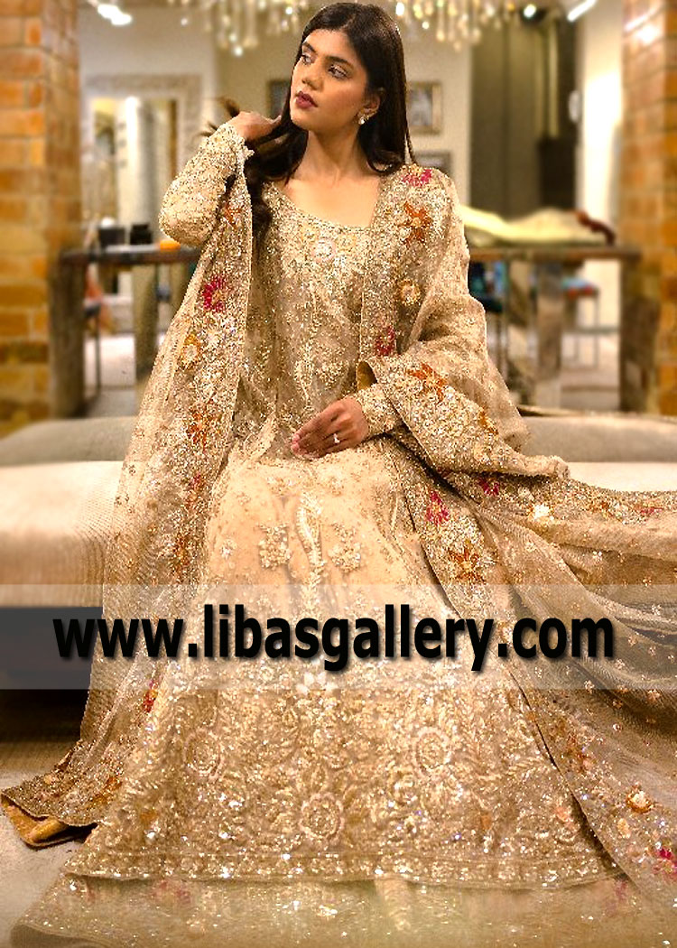 Pakistani Bridal Dress with Long shirt Lehenga wedding dress 2023 USA, UK, Canada, Australia