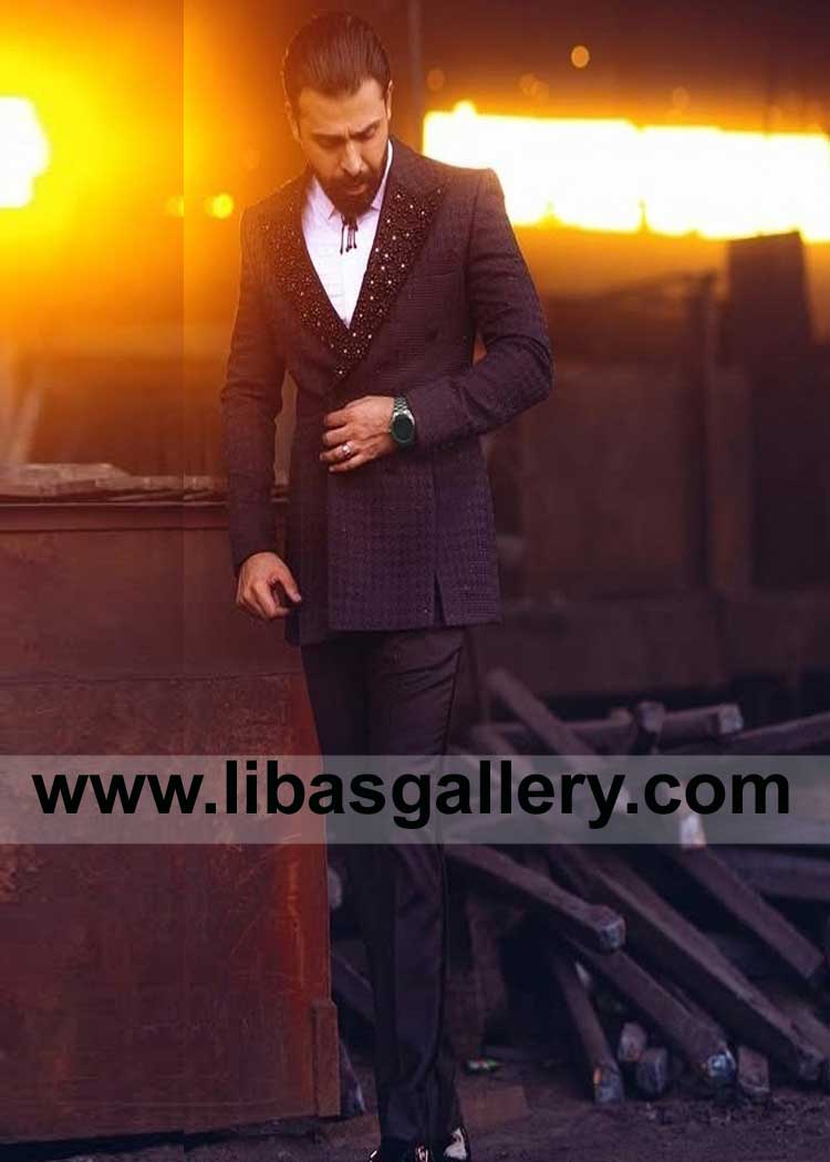 Wrap up the year in style with Embellished Bespoke Tuxedo Suit