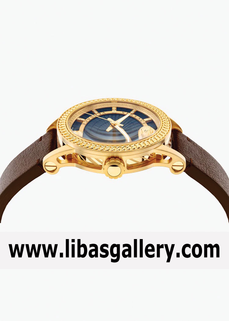 Versace Gold Blue Dial Men Swiss Watch VERSACE VEPO00220 Modern Design ...