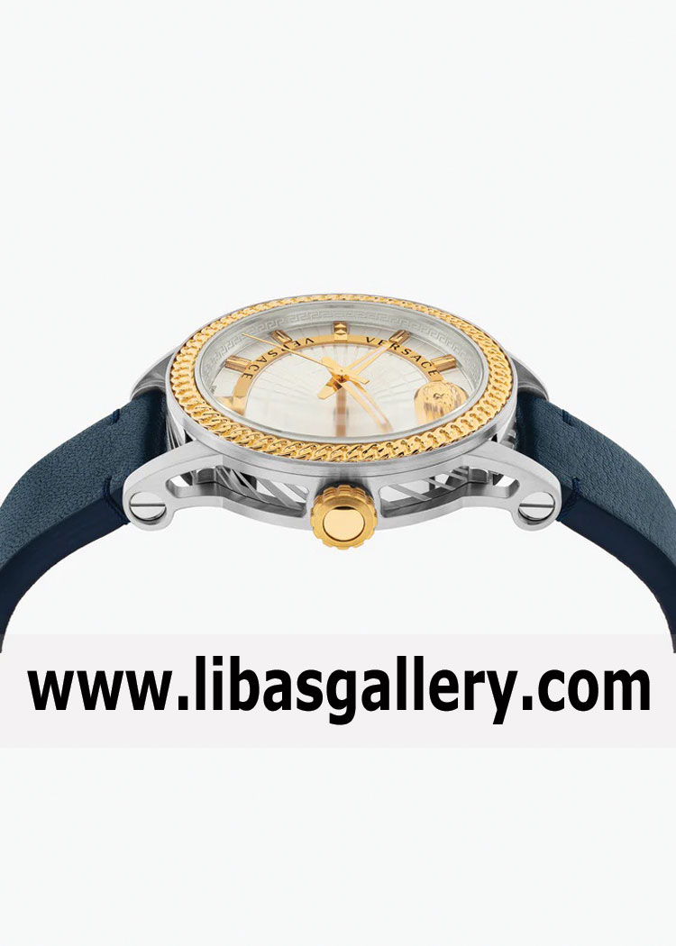 VERSACE NEW HANDSOME MENS VIAMOND WATCH WITH TWO TONE