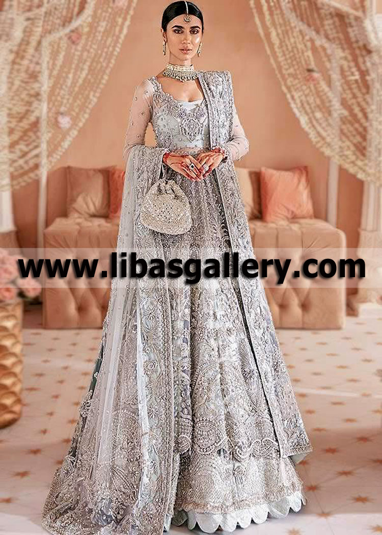 Silver Azalea Designer Bridal Anarkali