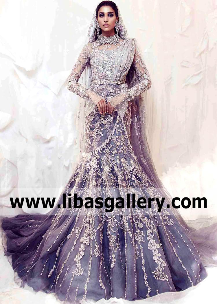 Buy Sequin Mermaid Lehenga With Floral Dupatta And Jaal Blouse Detail by  Designer PREMYA BY MANISHII Online at Ogaan.com