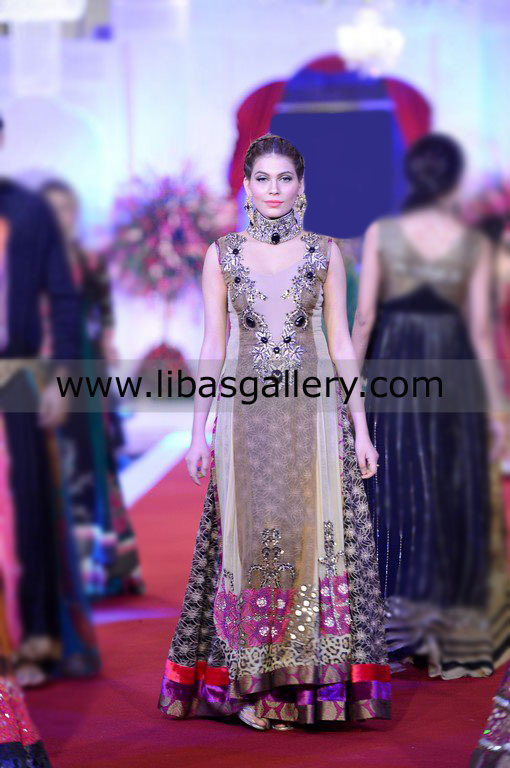 Ice Yellow Evelien Anarkali 