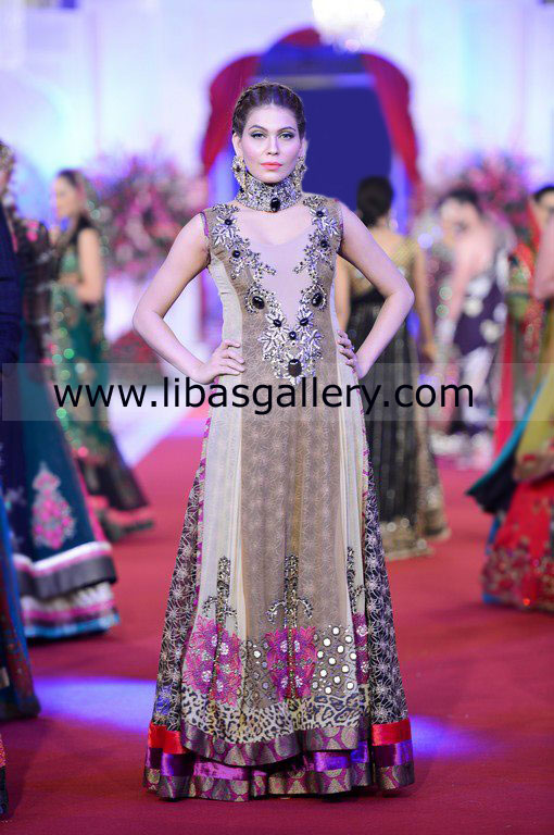 Ice Yellow Evelien Anarkali 