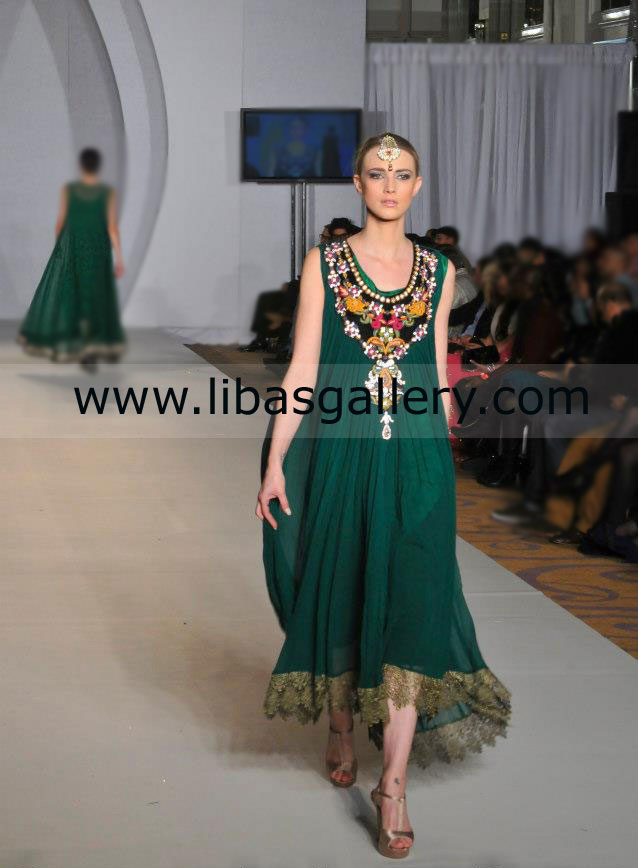 Green Eleanora Anarkali