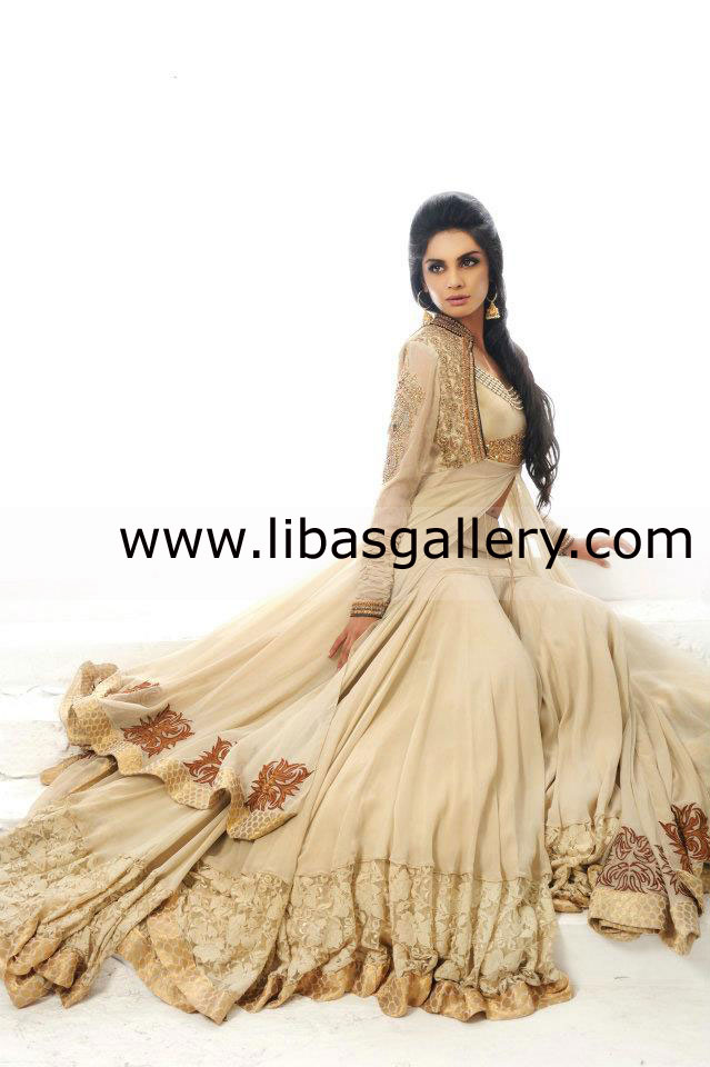 Antique Gold Abrielle Anarkali
