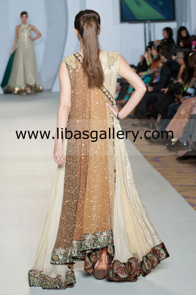 Brown Sularia Anarkali 
