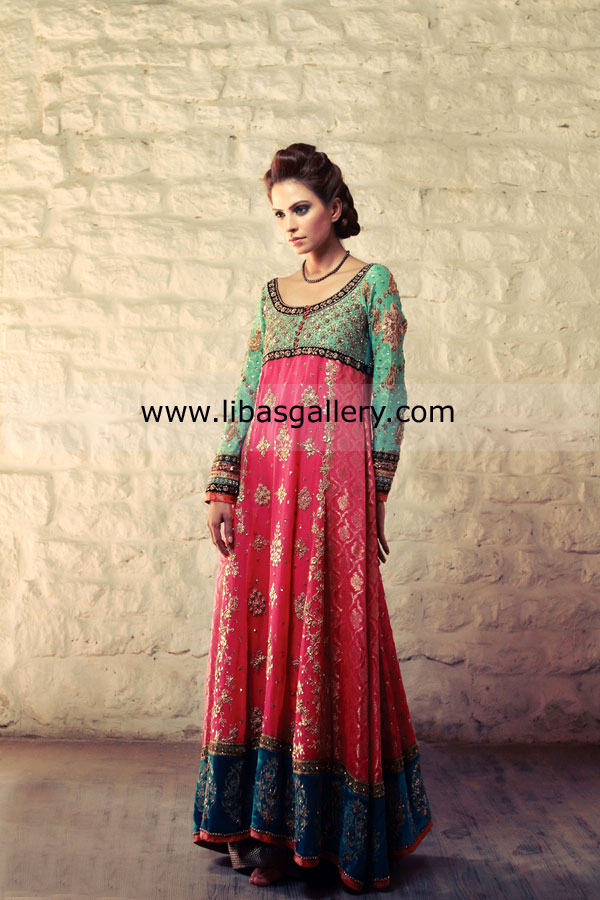 Hot Pink Eureka Anarkali Dress 