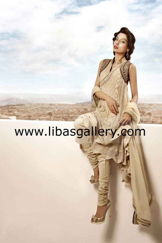 Beige Wandy Anarkali 