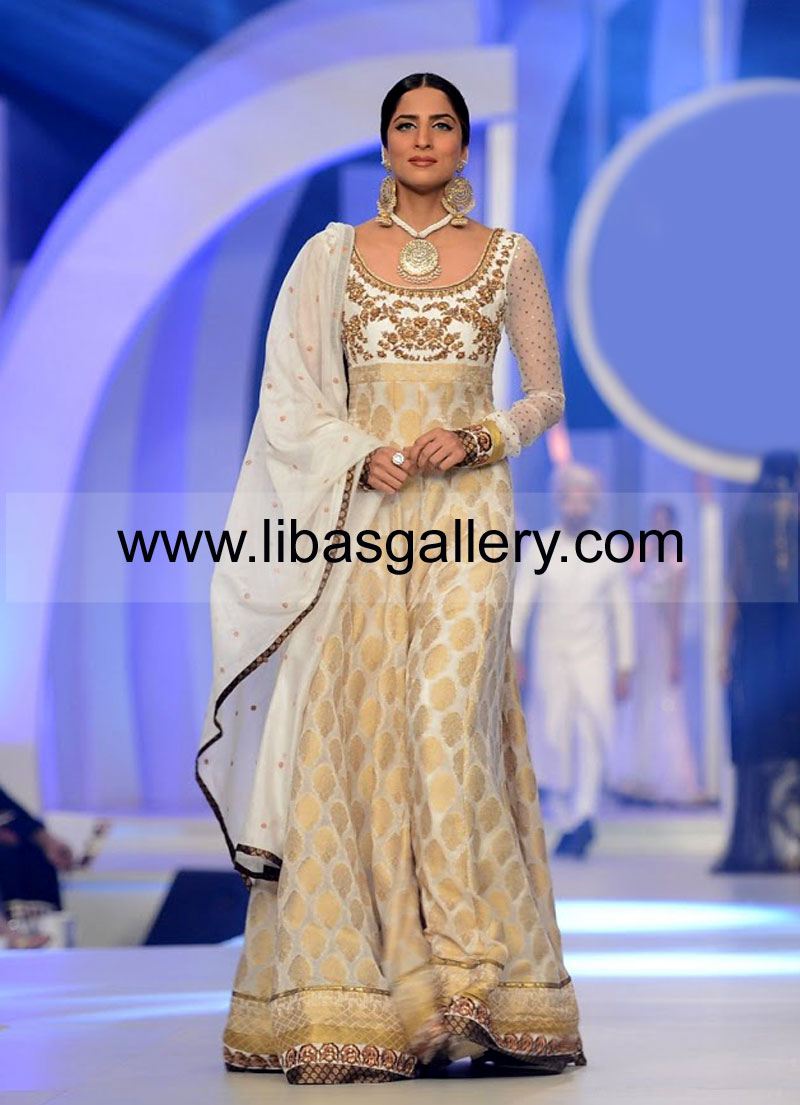 Pearl white Baltra Anarkali Dress 
