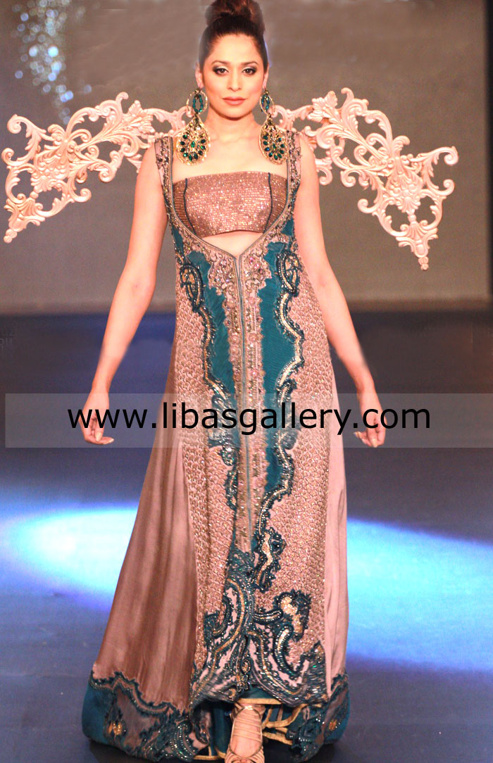 Tea Pink Harold Anarkali Style Dress 