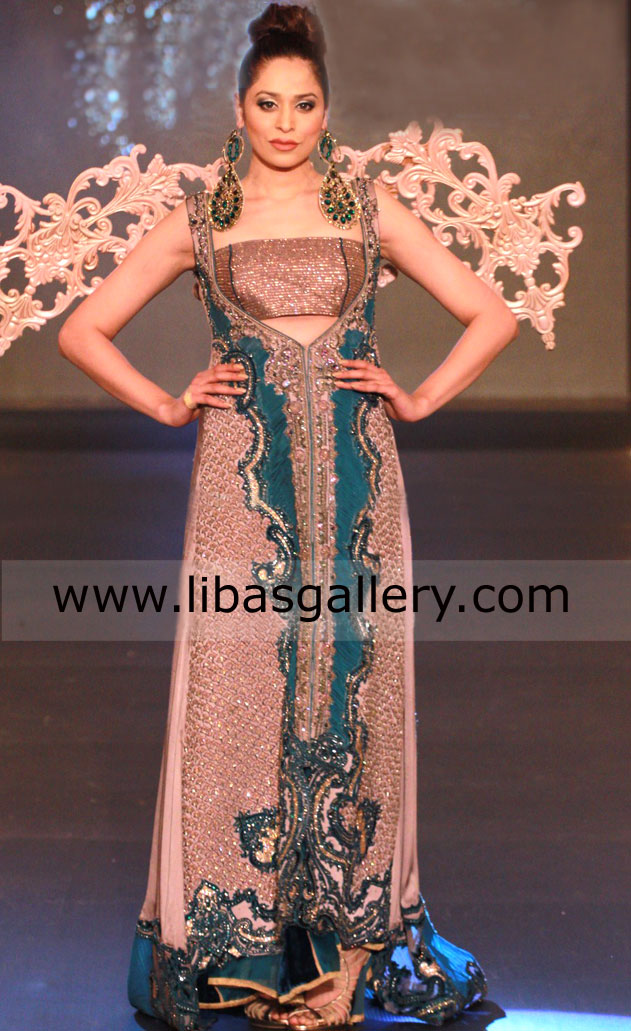 Tea Pink Harold Anarkali Style Dress 
