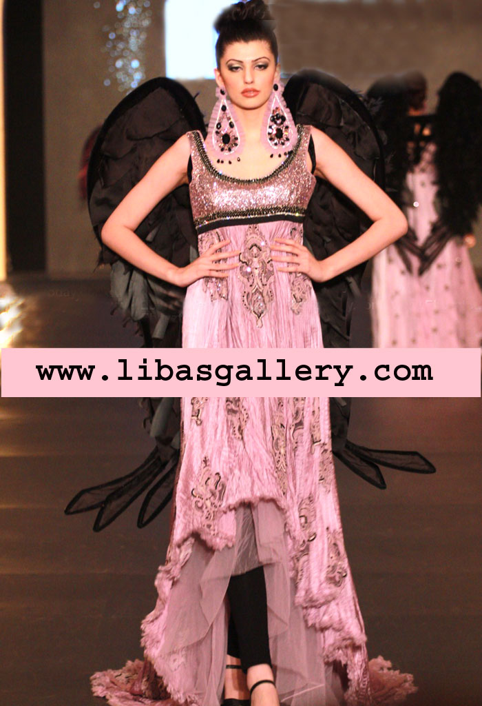 Light Puce Zingaro Anarkali Style Dress 