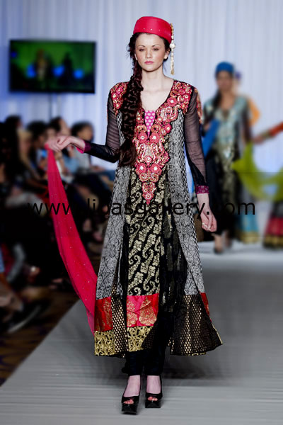 Waseem Noor Chiffon Anarkali Suit for Wedding and Party Waseem Noor Anarkali Formal Dress for Wedding 2014 at PFW 5 London Borough of Hillingdon, UK Pakistani Dress Shop Online