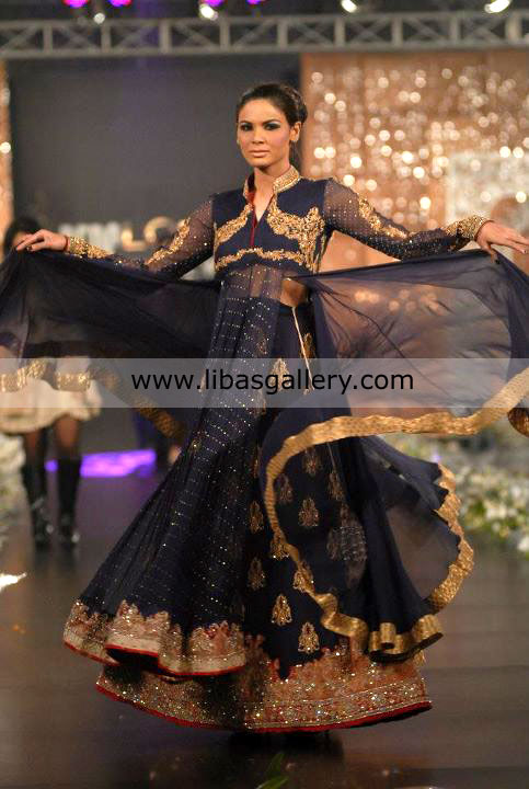 Blue Avril Anarkali