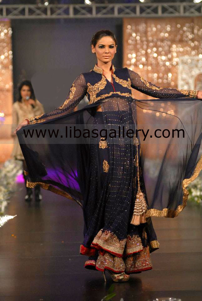 Blue Avril Anarkali