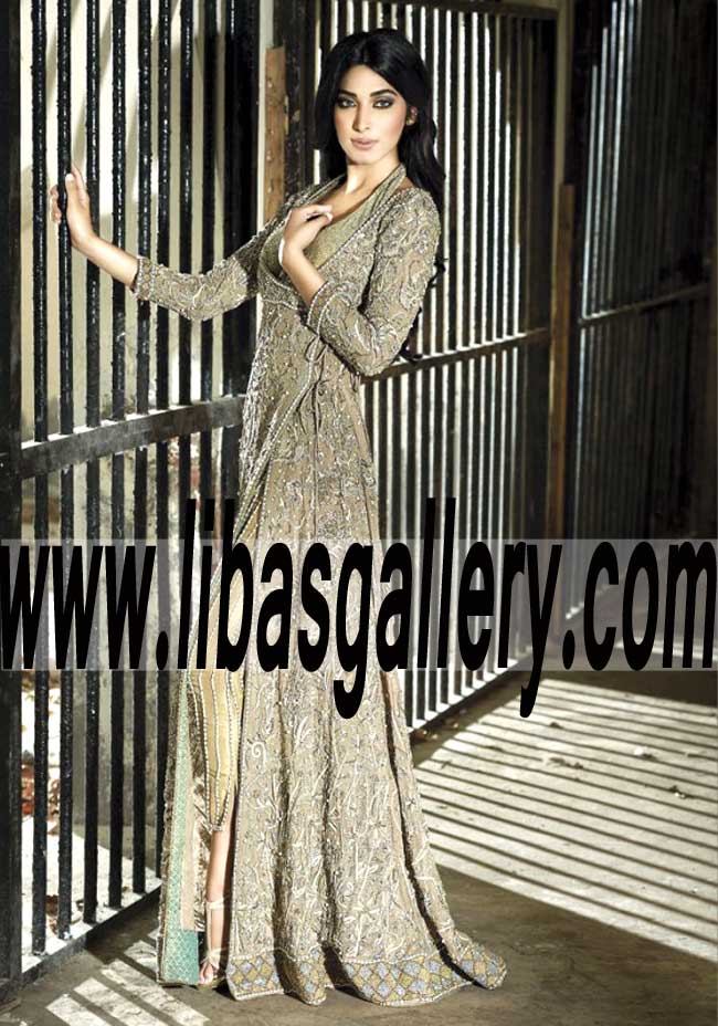 Mesmerizing Angrakha Style Dress for Special Occasion