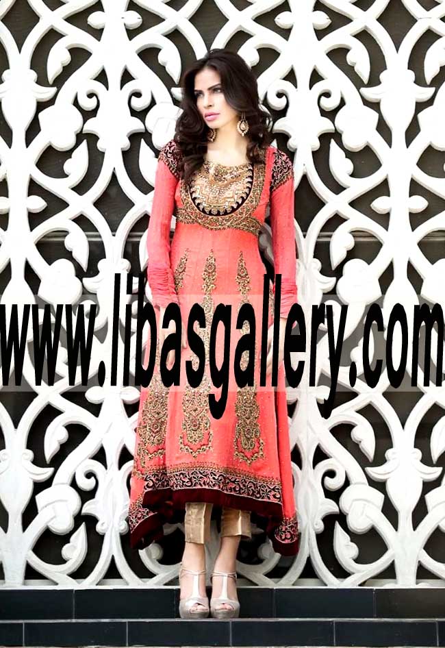 Supremely Stylish Anarkali Dress for Evening and Party