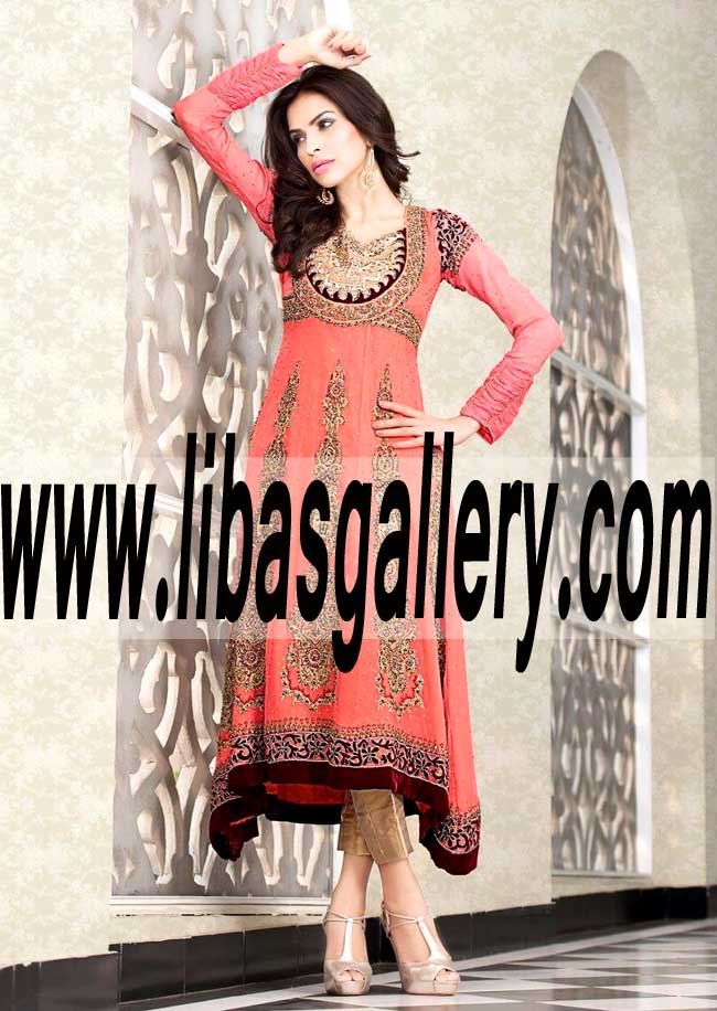 Supremely Stylish Anarkali Dress for Evening and Party