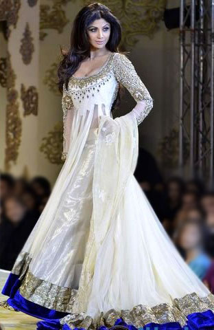 Buy Shilpa Shetty Resham Work Hot Pink Designer Suit | Wedding Suits