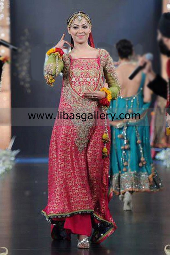 Asifa & Nabeel Bridal Anarkali Special Occasion Dresses Los Angeles 2013 Collection At  Pantene Bridal Couture Week USA LA
