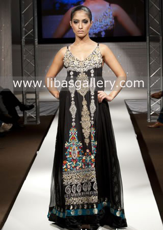 Black Irenee Anarkali