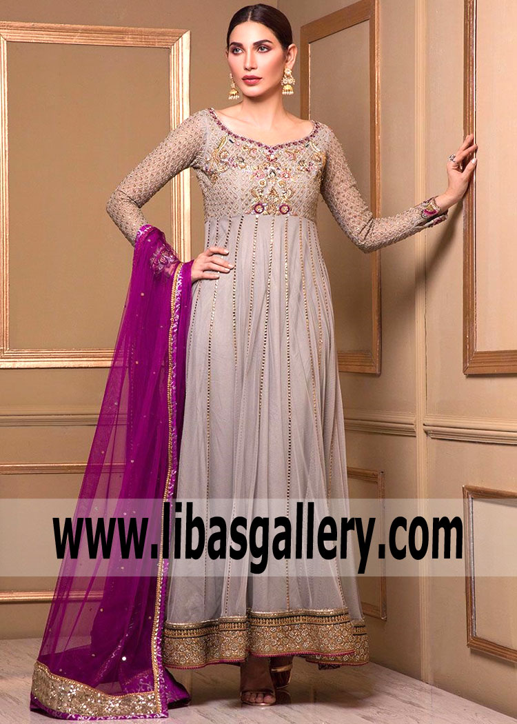 Amazed Anarkali Indian Pakistani Designer Anarkali Dresses Bromley UK for Formal Parties
