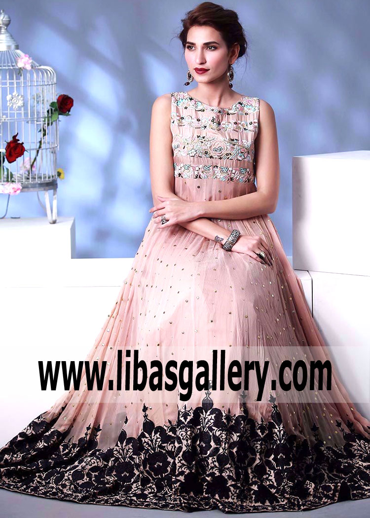 Absolutely Glamorous Peach Anarkali
