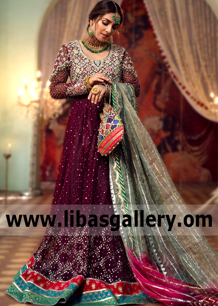 Bridal Pishwas Pakistan Annus Abrar Pishwas for Newlyweds Wedding Dresses Miami Florida USA Buy Online