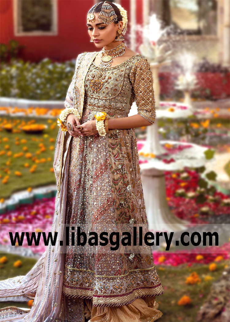 Pakistani Indian Designer Anarkali Suits for Wedding Austin Texas TX USA Latest Anarkali pishwas Designs