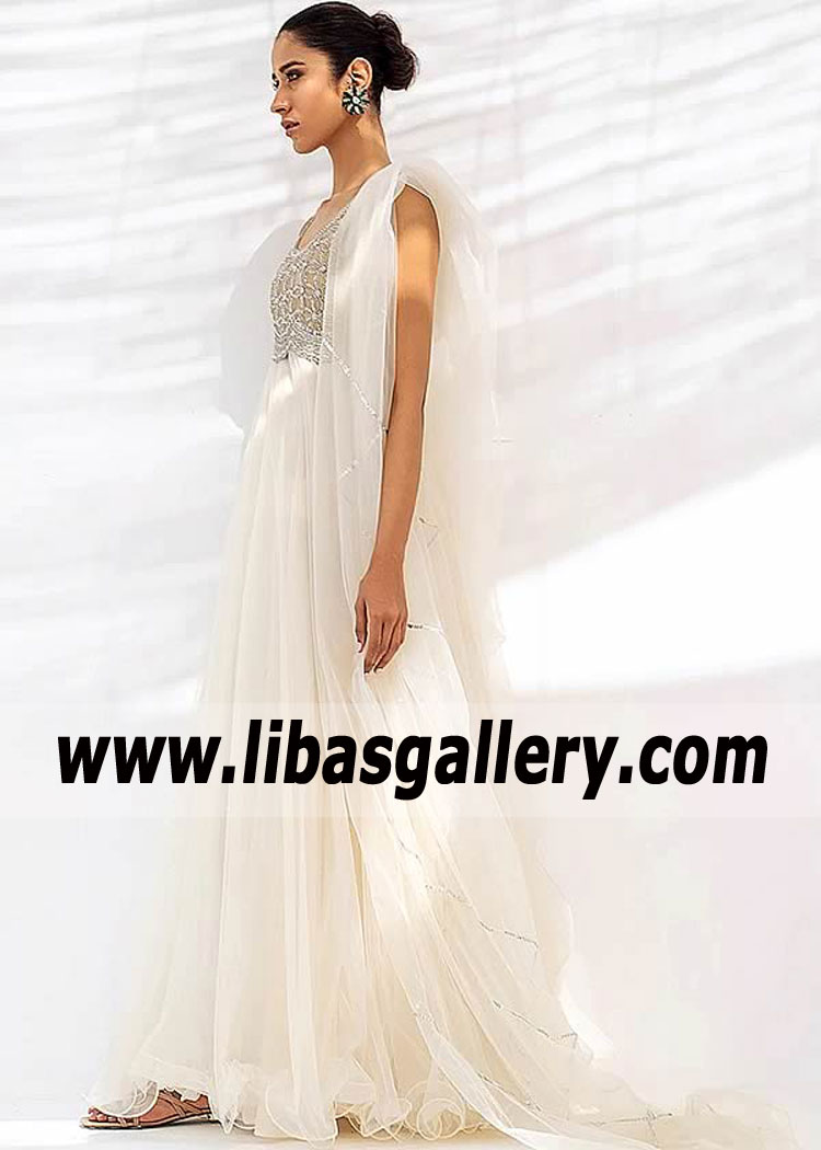 Off-White Hopkins Designer Anarkali Dress