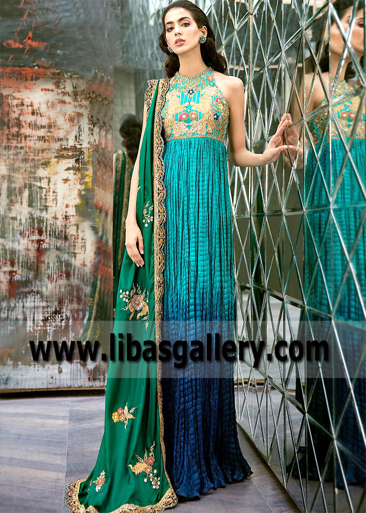 Pakistani Designer Gown Boston Massachusetts USA Gown for Wedding Party Events