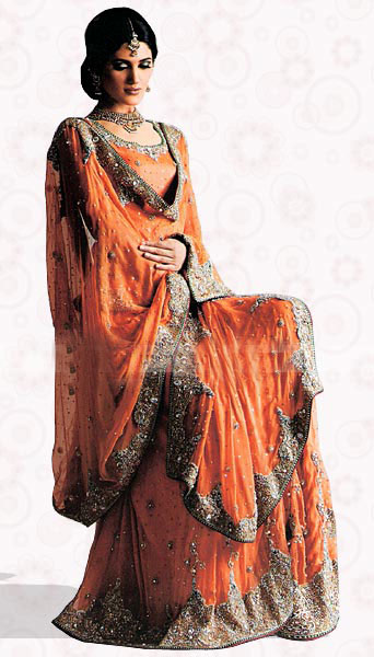 Orange Marion Lehenga