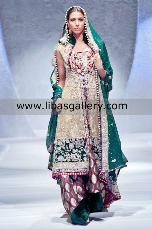 Fawn Green Riley Lehenga