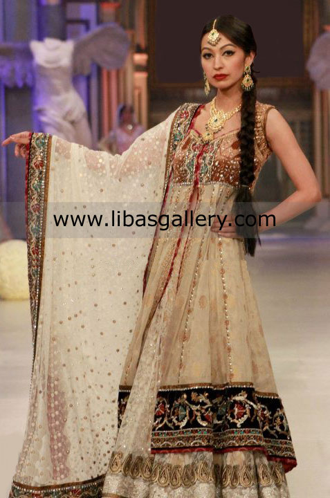 Pakistani Bridal Dresses Collection By Neelo Allawala At Bridal Couture Week 2013,2014 Bridal Sharara Designs Online In Millbourne PA