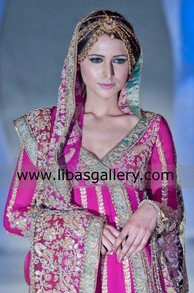 Hot Pink Cypria anarkali