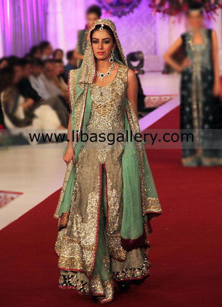 Buy Khaki Green Jaya Zardozi Bridal Lehenga Set Online - RI.Ritu Kumar  India Store View | Designer bridal lehenga, Bridal lehenga, Ritu kumar  bridal