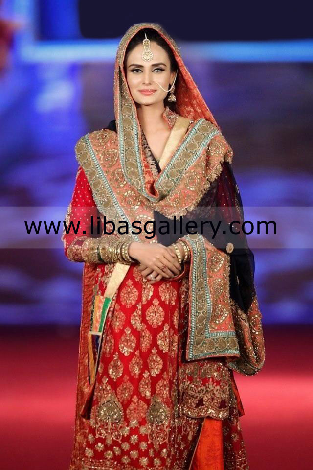 Red Colorant Ritzy New Bridal Dress