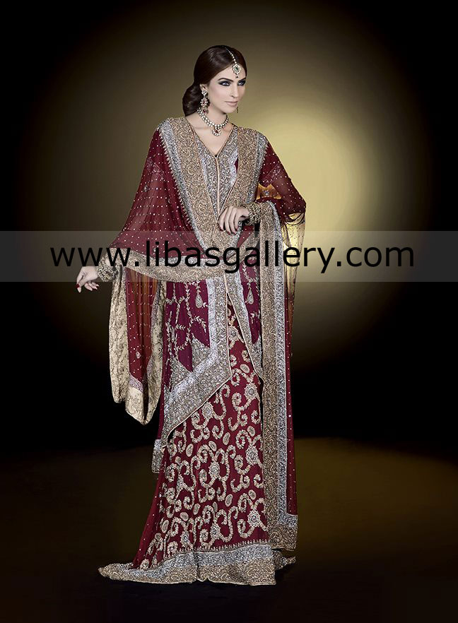 Falu Red Lucida New Bridal Dress 