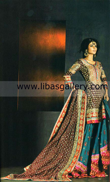 Umar sayeed Elegant Lehenga for Formal and Evening Parties Pakistani Dresses Telford UK Umar sayeed bridal wear