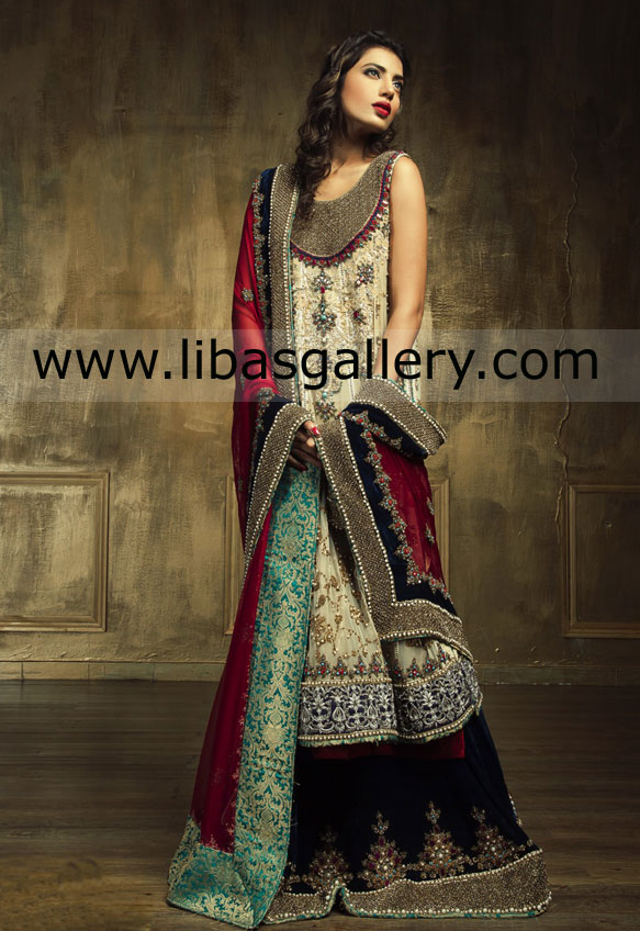 Designer Ammar Shahid Best Lehengas Online In Netherlands, Buy Ammar Shahid Bridal Lehengas Online In Germany, Ammar Shahid Designer Lehenga USA