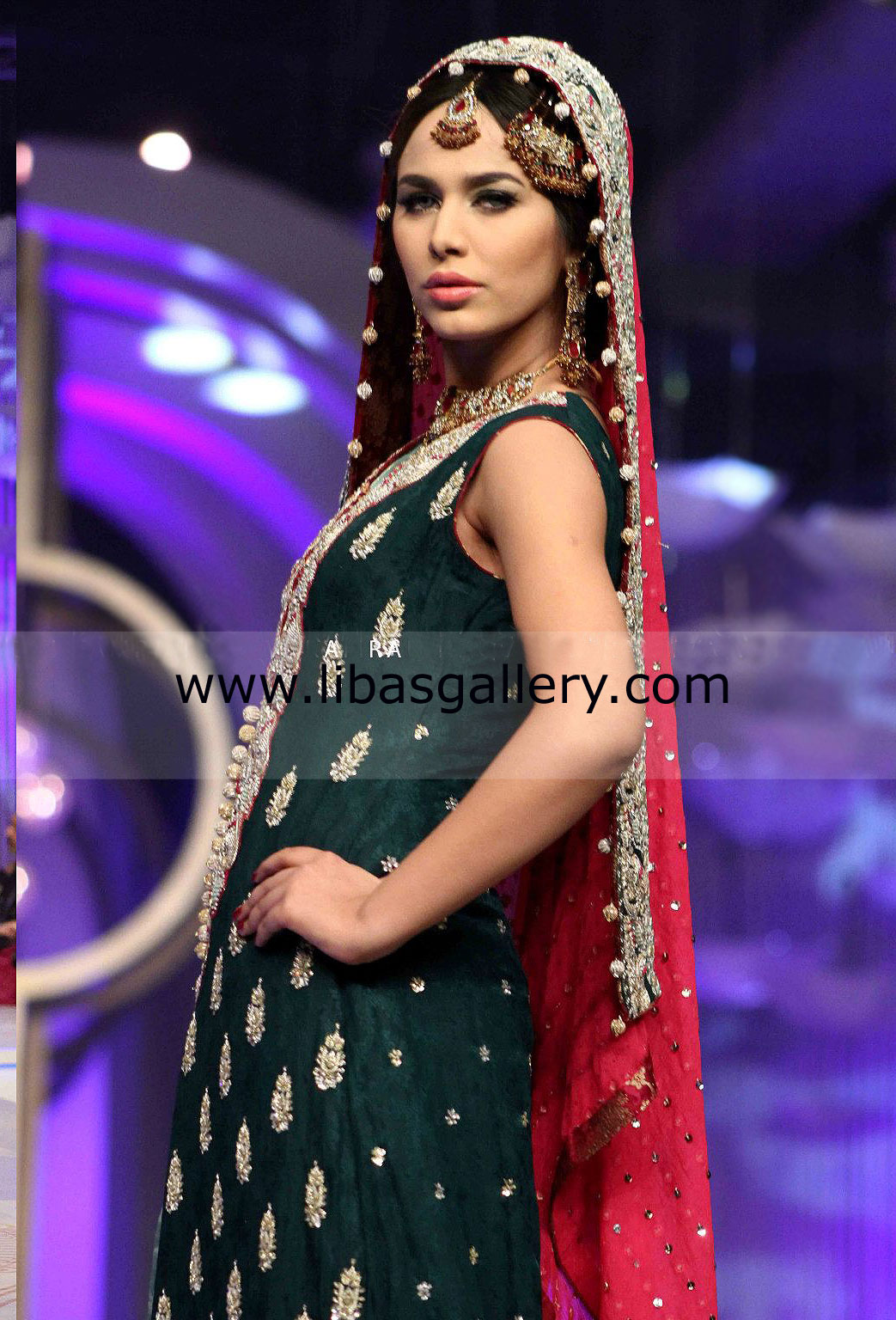 British Racing Green Vigo Designer Bridal Wear Dresses 