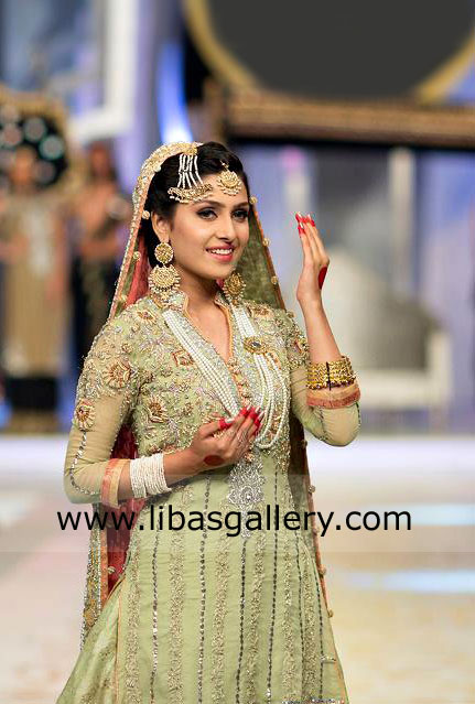 Mint Green Shirley Designer Bridal Outfit