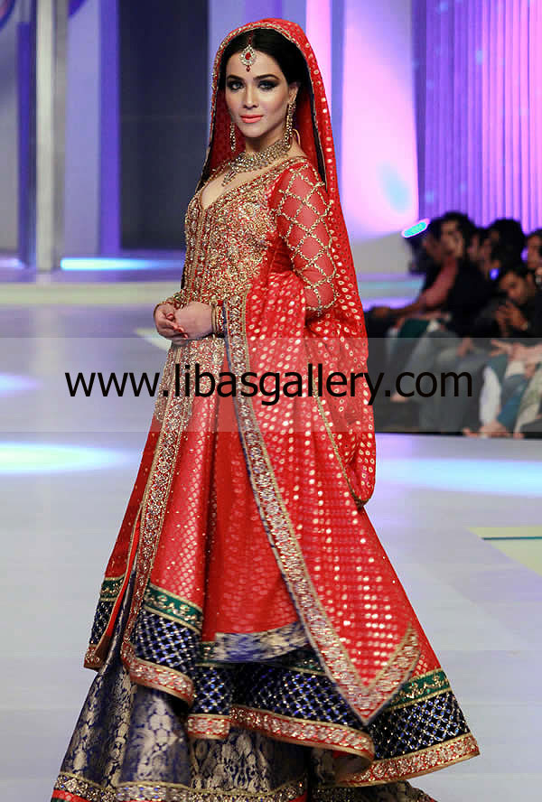 Upsdell Red Blomberg Traditionally Embellished Bridal Wear