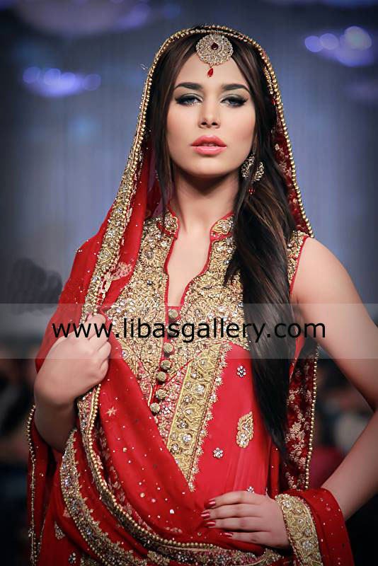 Sangria Red Marisa Pakistani Bridal Dresses